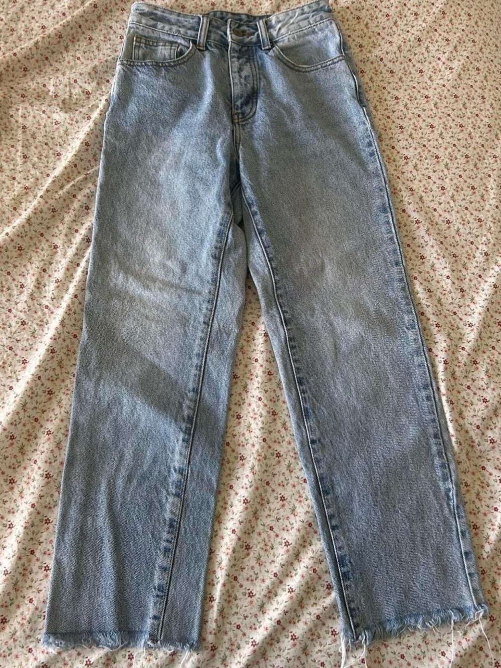 Brandy Melville Light Blue Straight-Leg Jeans